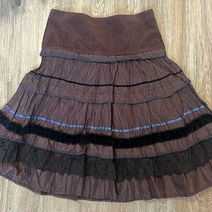 Motivi Brown knee-length skirt Size S